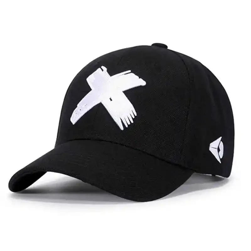 Fashion Embroidered X Letter Baseball Cap Adjustable Size Couple Hat Black Sun Hats Hip-hop Cap Tactical Snapback Hat Sombreros