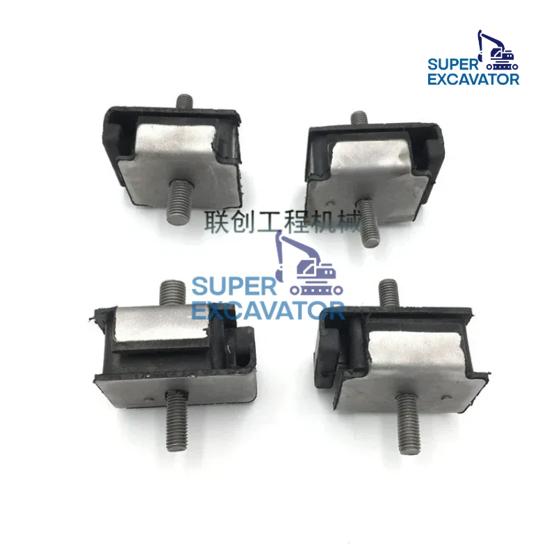 For Kobelco SK60-1-2-3 Machine rubber feet damping rubber 4JB1 Engine block leg pad Machine rubber feet excavator Parts