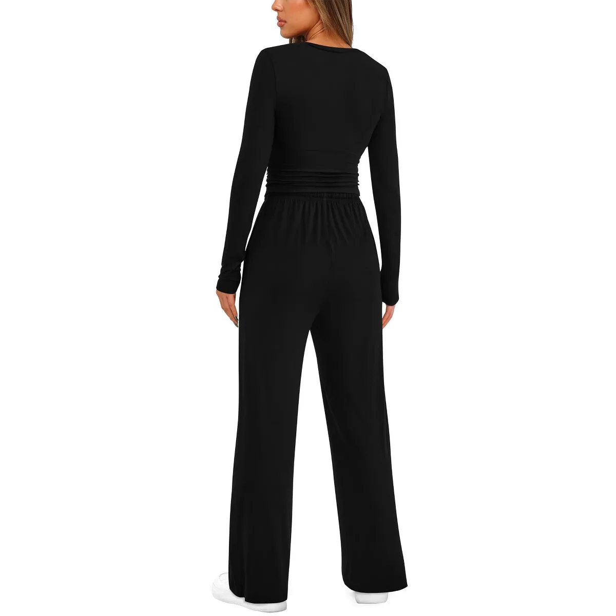 Neue einfarbige Freizeitsets für Damen im Herbst und Winter mit langen Ärmeln, meistverkaufte Mode-Outfits.