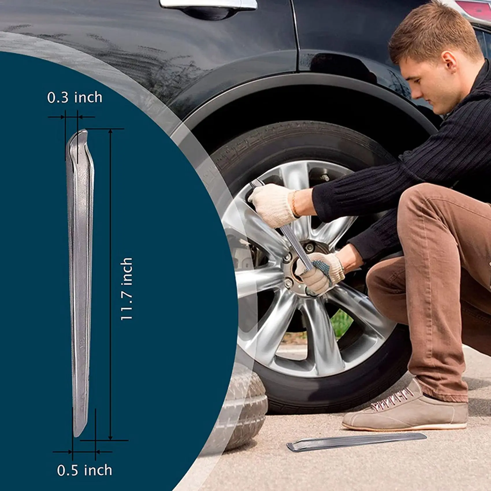 

4X Tire Spoons Changing Tire Lever Bar Set Tire Repair Tool Kit Rim Lifter Tire Changer For Motorcycle Bike Scooter