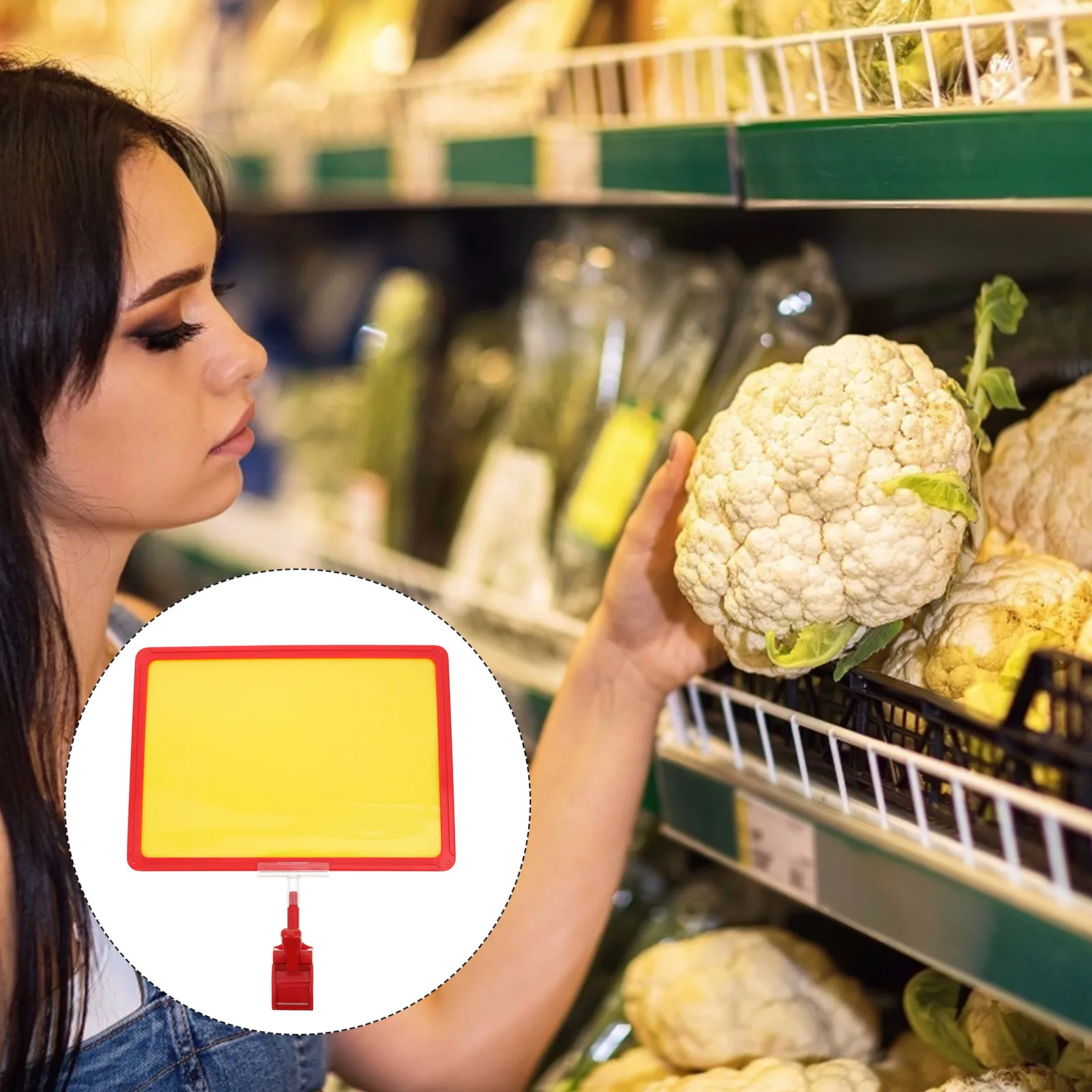 1 Set A4 Price Tag Board Clip Supermarket Merchandise Display Abs Material Reusable Promotional Sign Commodity