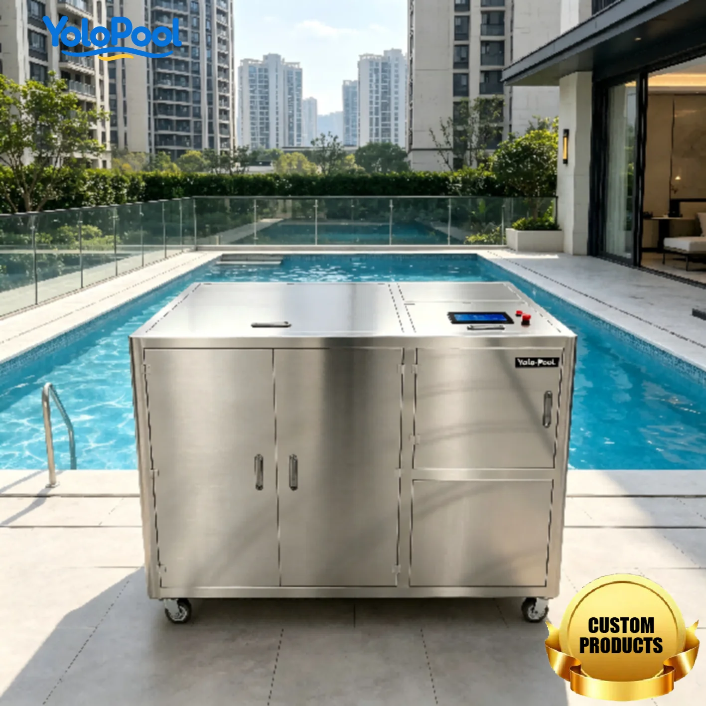 Integrated Pool Equipment Room Centralized Water Purification For Resort Private Inground Pools Customizable