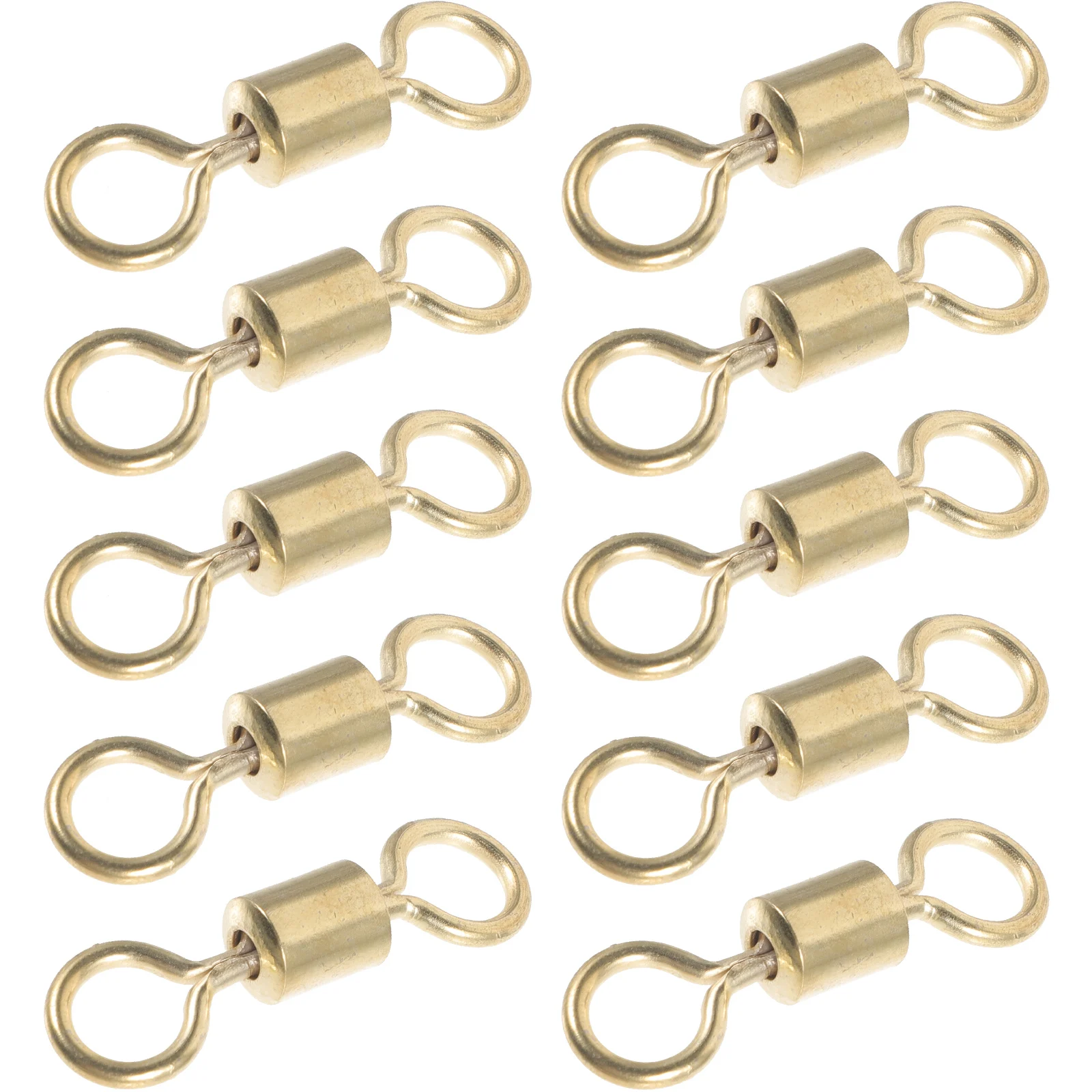 

10pcs Fishing Swivel Rings Net Casting Replacement Joint Connector Metal Ball Bearing Smooth Rotation Sturdy Bait Link Outdoor