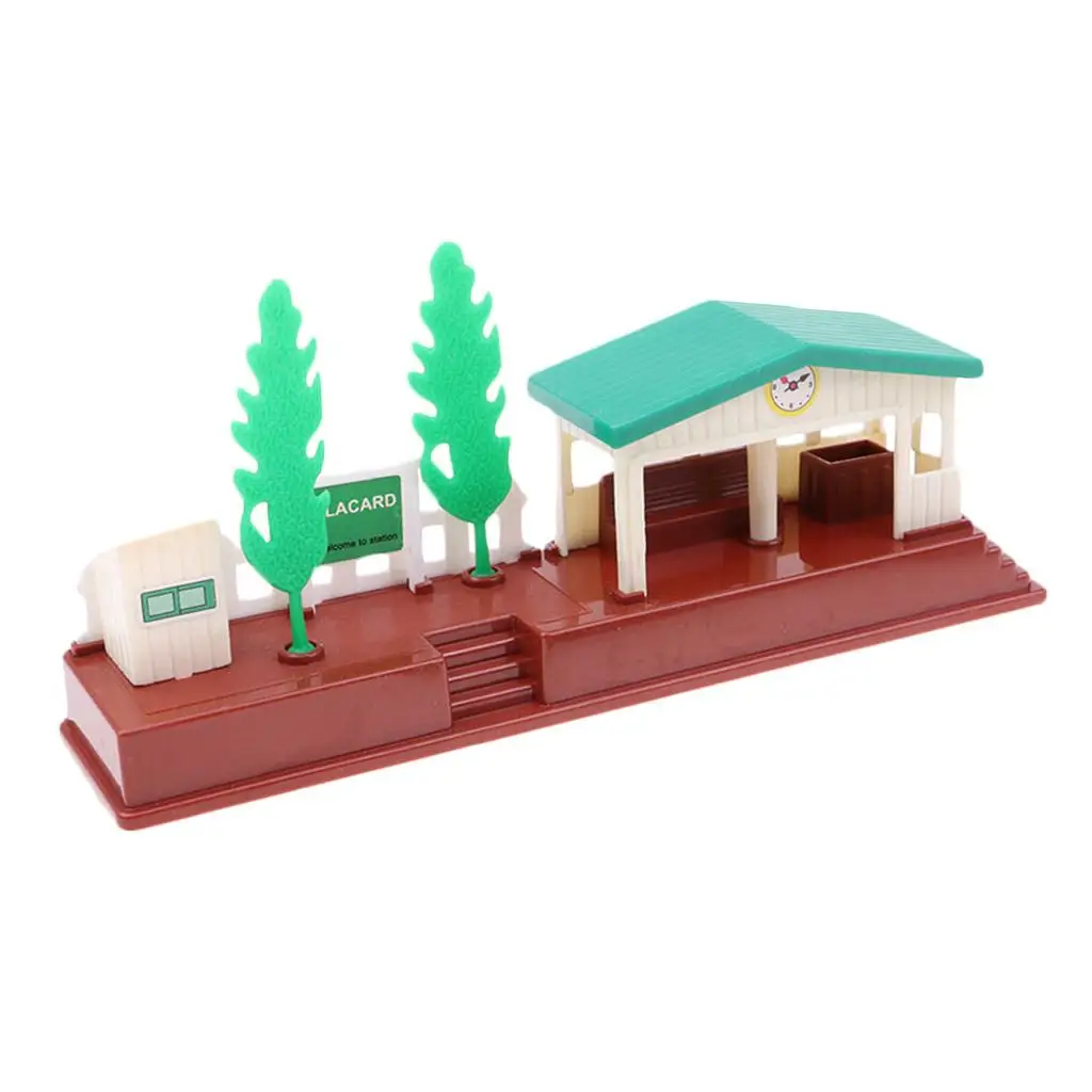 

DIY Sand Scene Accessory Multi Color Plastic Country Car Train Station Model for Model Railway Scenery Layout