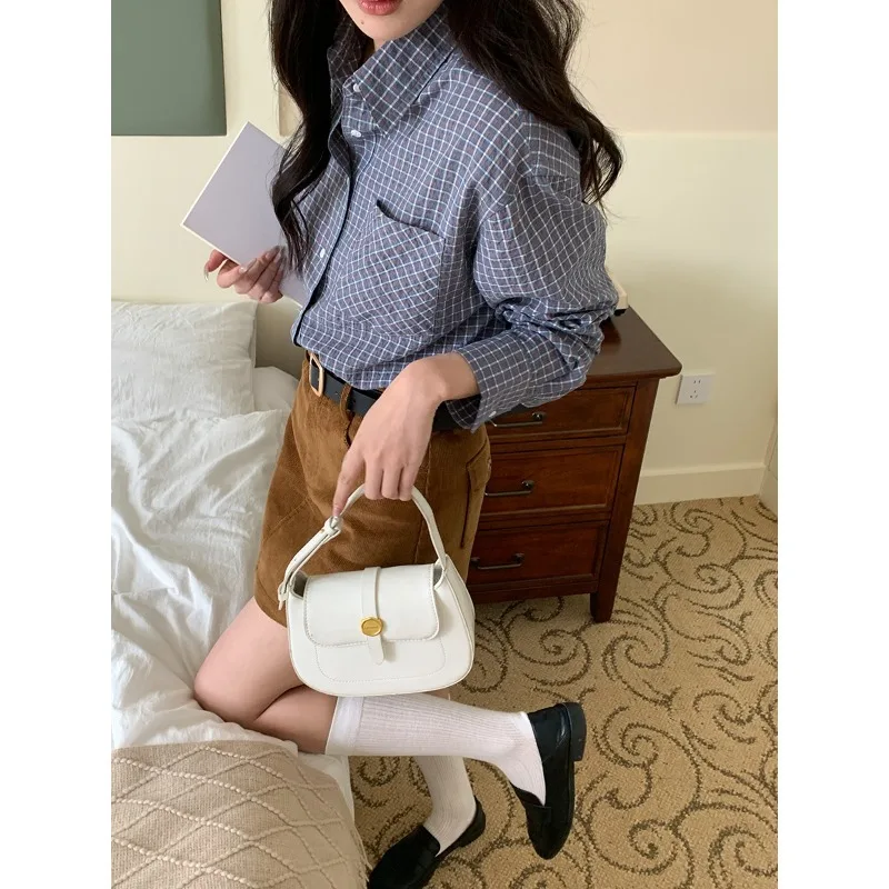 

Свободная повседневная рубашка в клетку Knowl Molecule Suzhou Zh Iyung Clothing с длинным рукавом, хлопковая, для работы, женская