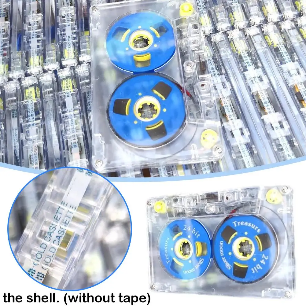 1PC Transparent Standard Cassette Blank Tape Player Empty 45 Minutes Magnetic Audio Tape Drop Shipping No Tape For DIY Reels