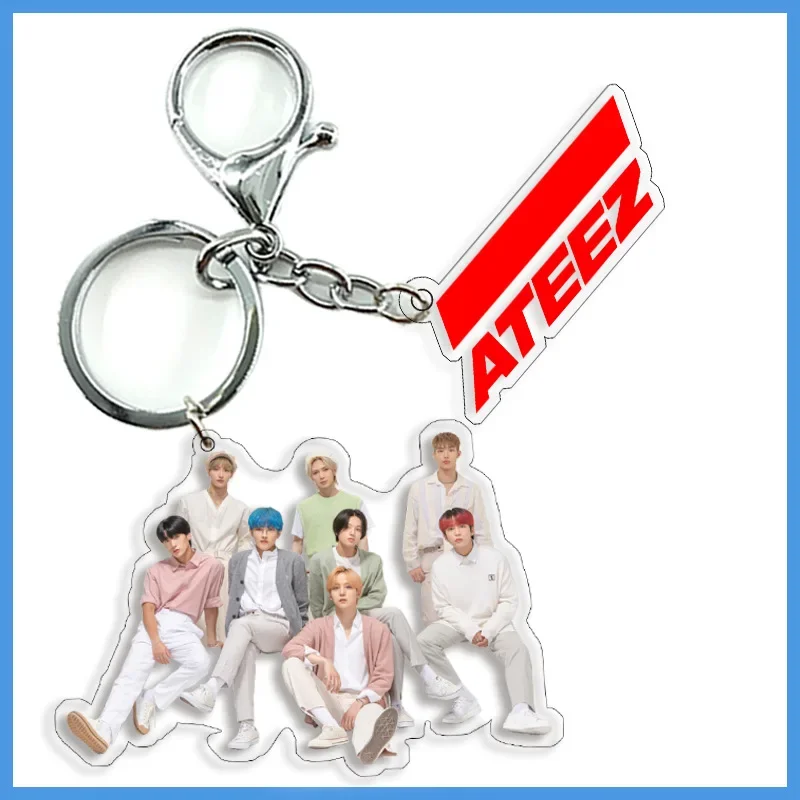 2024 Popular Korean Star Men's Team Member Hongjoong Seonghwa Yunho Yeosang Peripheral Keyring Acrylic Keychain Pendant Toy Gift