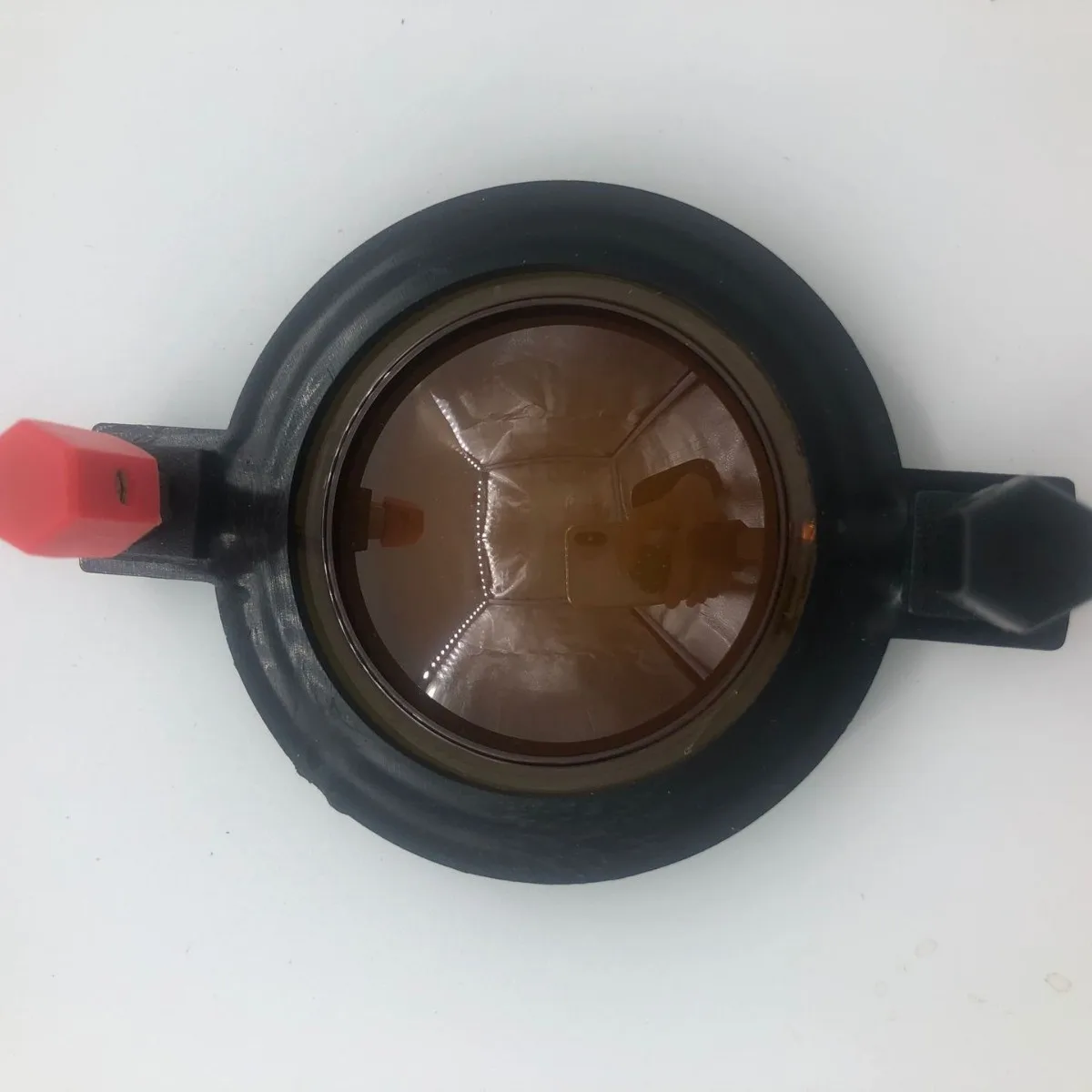 44.4 Transparent Speaker Diaphragm, Tea colored Polymer, High pitched Terminal, Round Wire, Flat Wire, Neodymium Magnetic Speake