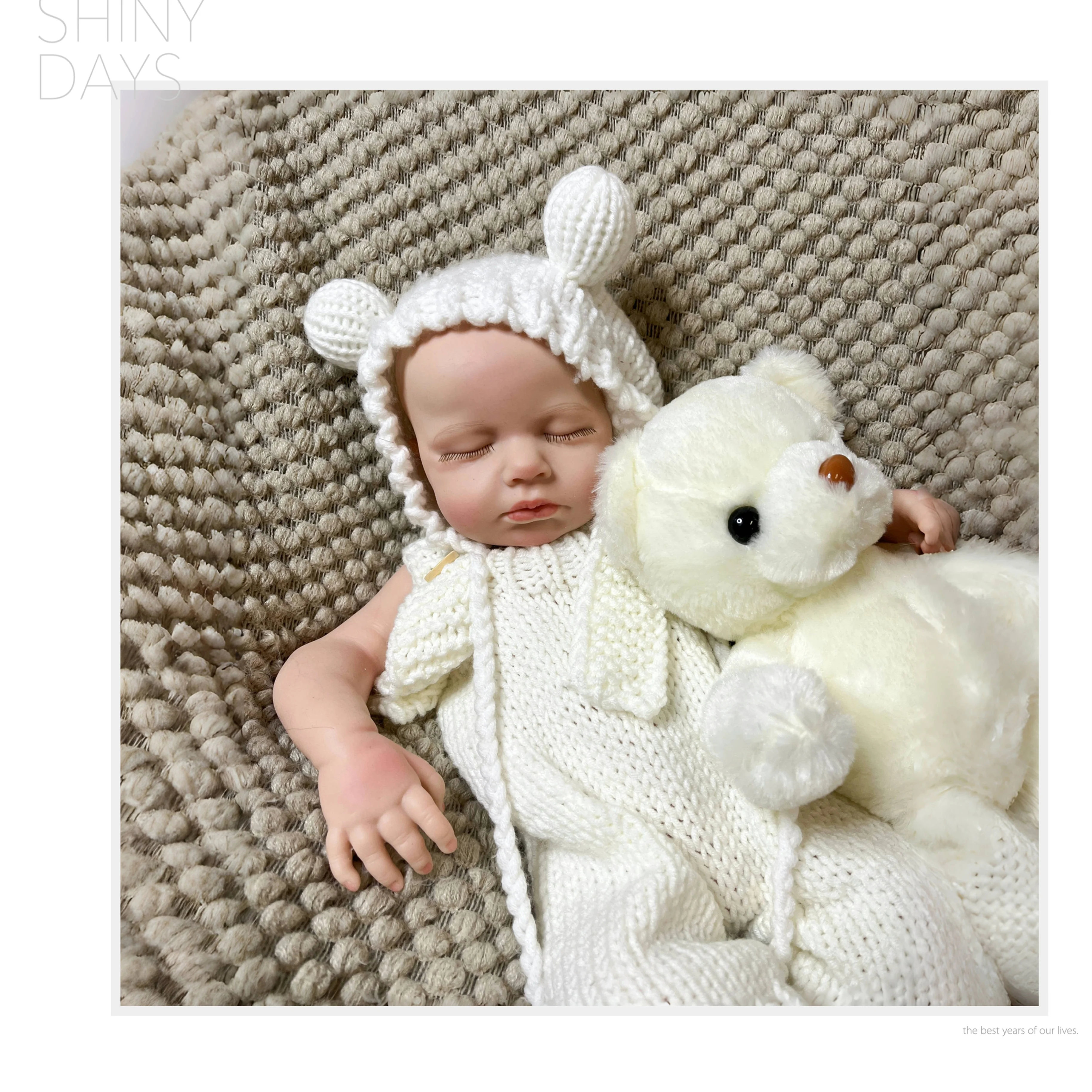 Loulou 18-inch Reborn Doll Handmade Full Solid Silicone Detailed 3D Painted Soft Toy for Boys Bebe Reborn Dolls for Gifts
