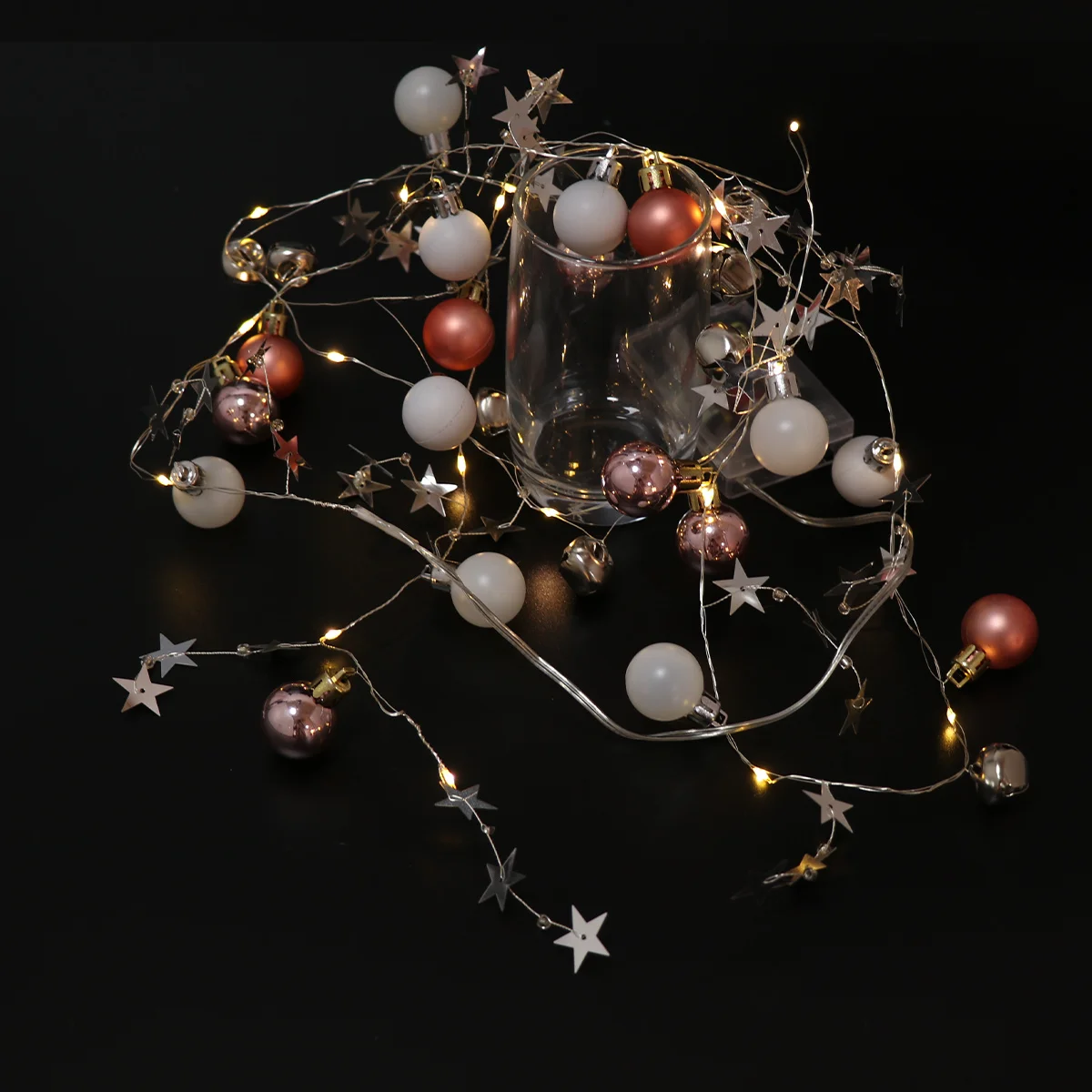 2M Christmas Tree Decoration String Light 20Leds Warm White Ball Bell Star Energy Saving LED Fairy Light Holiday Party