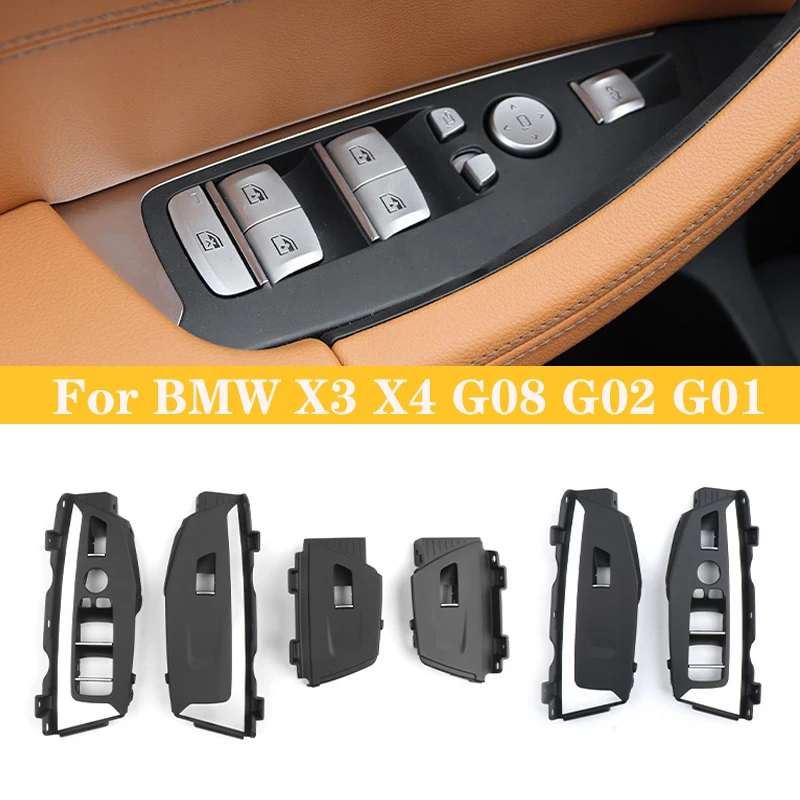 

For BMW X3 X4 G08 G02 G01 LHD RHD Car Window Switch Lift Button Frame Cover Trim Door Panel Replacement 18-21 Auto Accessories