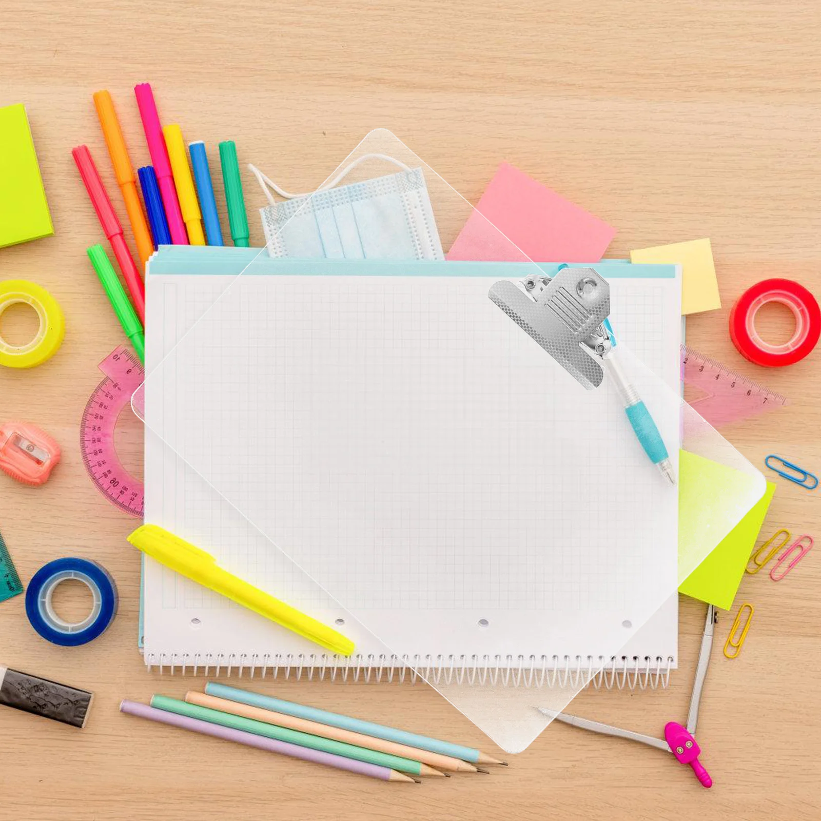 مقبض حافظة A4 متعدد الاستخدامات للأوراق والملاحظات والتذاكر، تصميم قابل للتعليق للثلاجة أو جدار المكتب #2