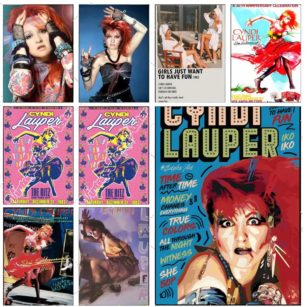 retro pop singer C-Cyndi Lauper Poster Premium Decor Art & Gift for Household Lounge Home Ornaments