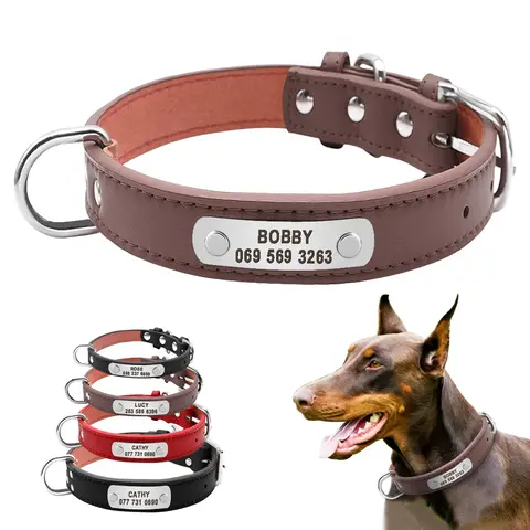 Customizable Dog Collar with PU Leather Padding Beirui