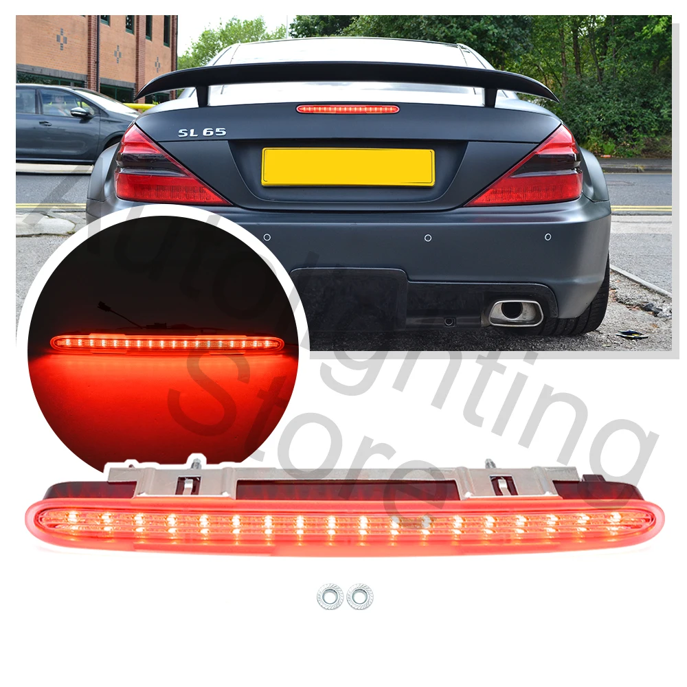 1PC LED High Mount Stop Lamp 3rd third Brake Light For Mercedes Benz SL-Class R230 2002 2003 2004 2005-2011 Tail Warning Lamp