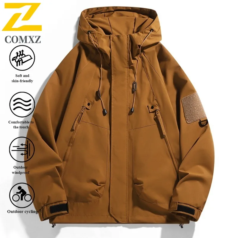 

COMXZ Windbreaker Lightweight Jacket Waterproof Windproof Breathable Hiking Coat for Fishing Camping Spring Autumn Outdoor Wear