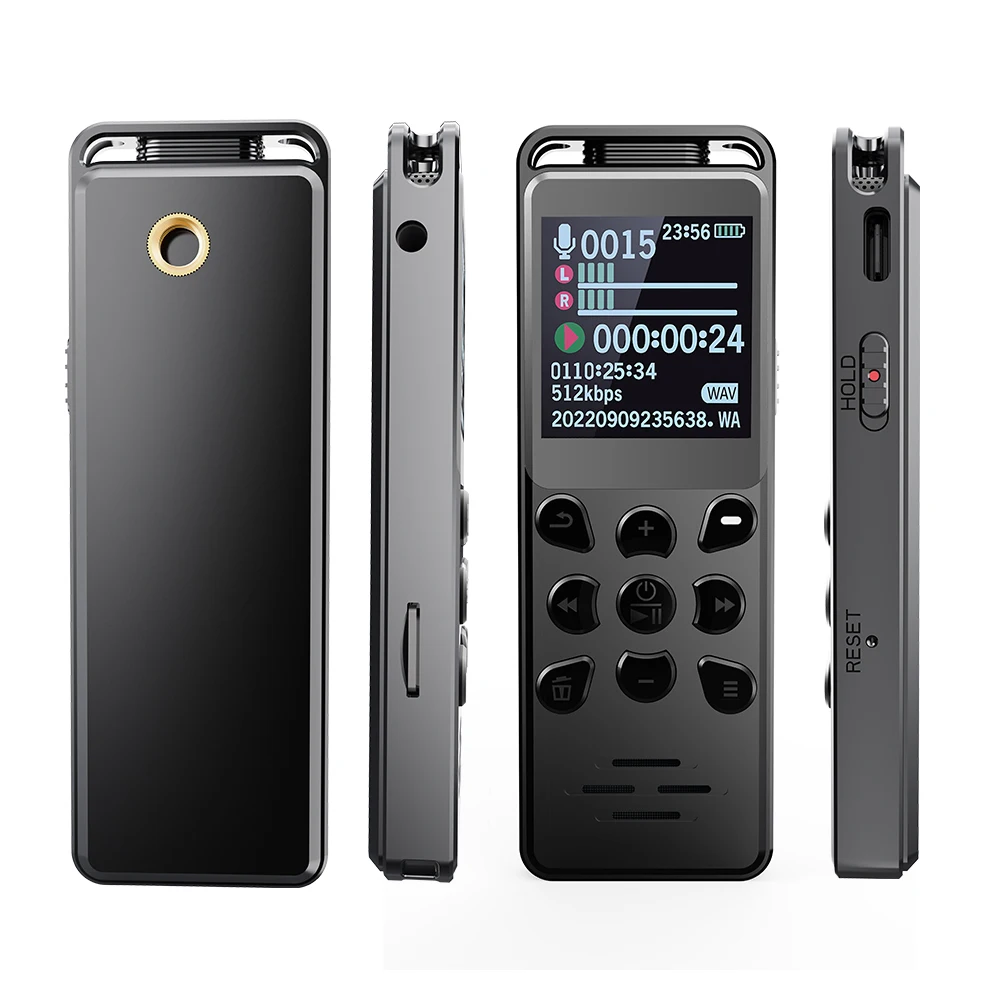 Yaergor V68 MP3 Records Audio Recorder Digital Voice Recorder With 512Kbps Recording For Work Lectures Meetings Interviews