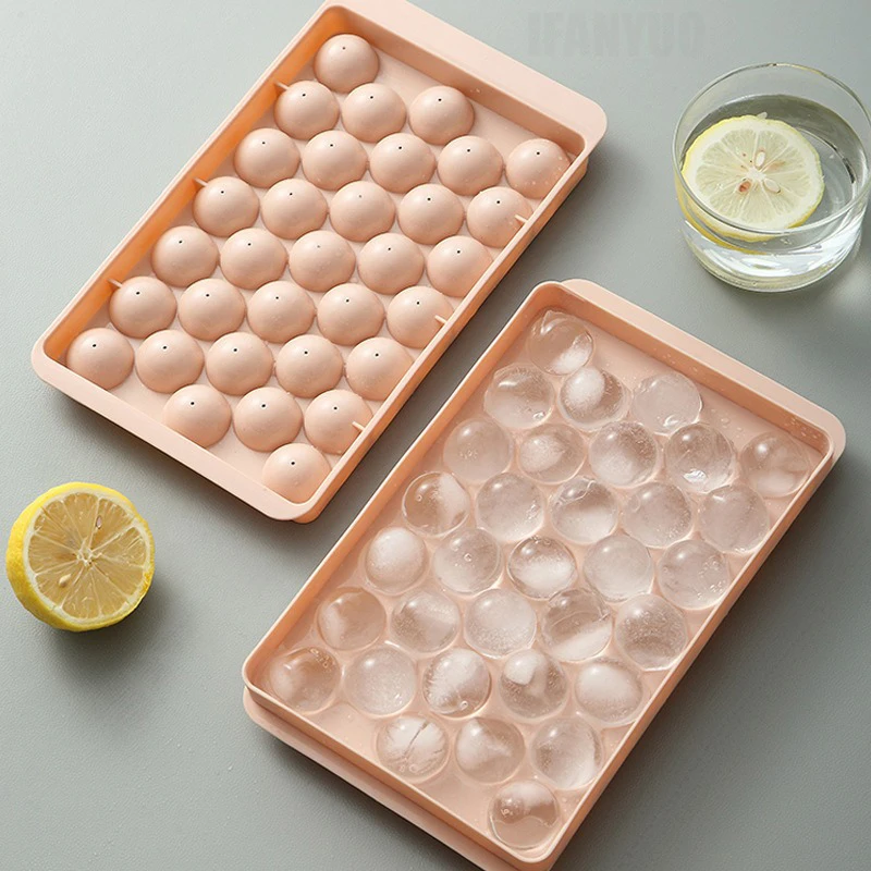 33 Ice Boll Hockey PP Mold Frozen Whiskey Ball Popsicle Ice Cube Tray Box Lollipop Making Gift Bar Kitchen DIY Tool Accessories