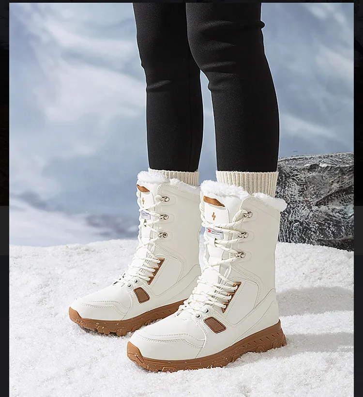 Skypilot Outdoor-Schneeschuhe für Herren, wasserdichte Damenstiefel, Trekking-Sneaker, Wanderschuhe, Winter-Sneaker, hochgeschnittene warme Skistiefel. – Detail 13