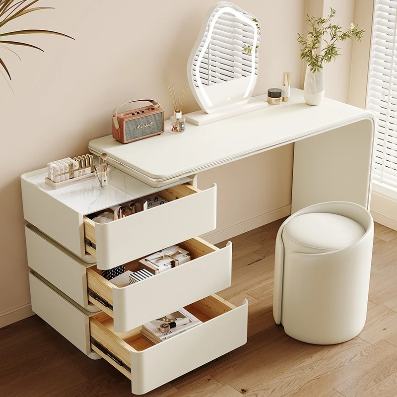 

Light luxury bedroom simple modern dresser chest coat rack integrated makeup table