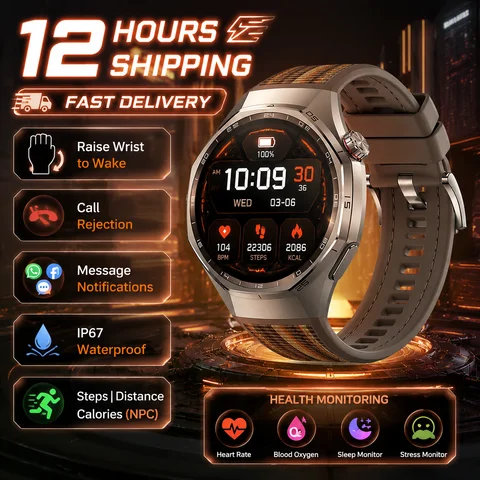 New Watch 6 Pro Smart Watch for Men Women Amoled Screen Ecg Heart Rate Monitor With Health data  BT Call Message free gift  Ht30