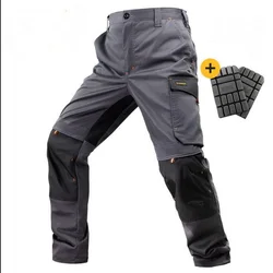 Pantalones de trabajo al aire libre para hombre, pantalones Cargo elásticos con bolsillo para herramientas colgantes