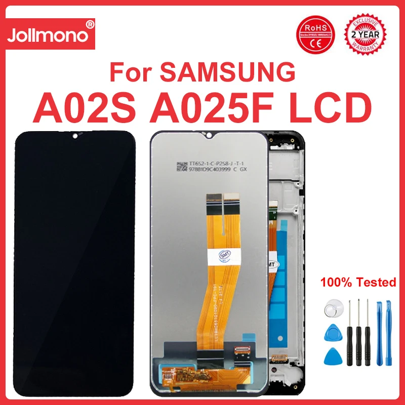 

A02S Display Screen With Frame for Samsung Galaxy A02s SM-A025F/DS A025G/DS Display Touch Screen Digitizer Replacement