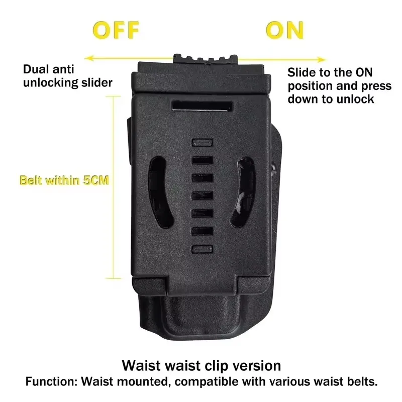 Flashlight Kydex Sheath Scabbard K-Sheath Protective Case with Belt Clip for NEXTORCH TA70 Flashlight(Flashlight not included) view 3