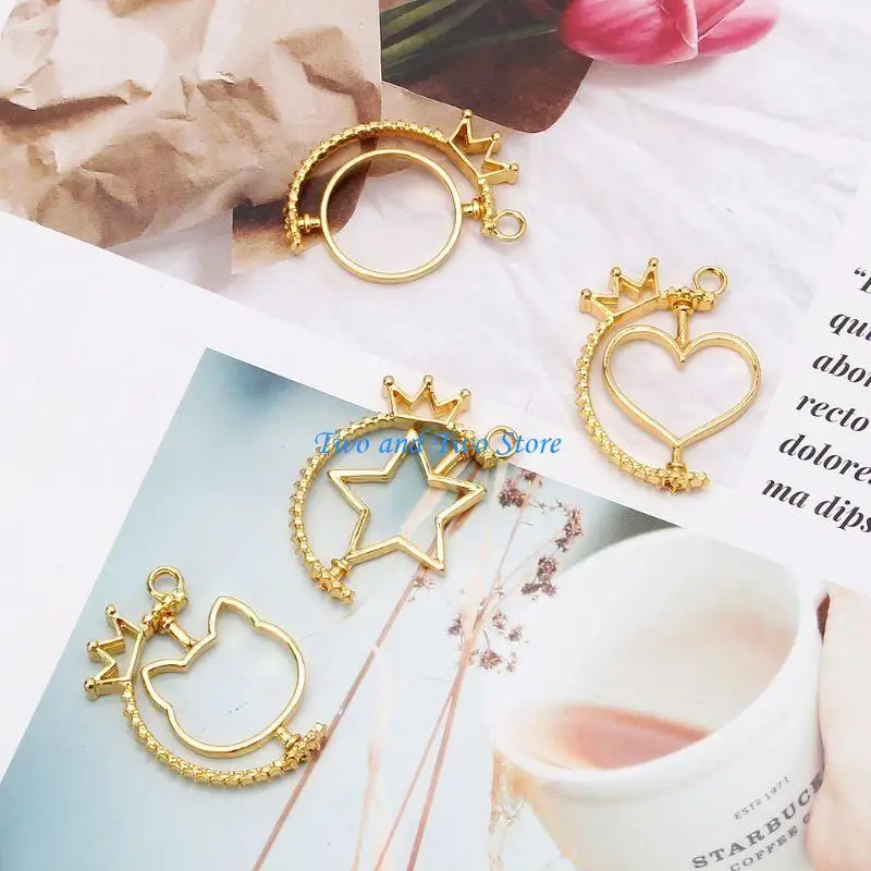 

HX6F Exquisite Hollow Frame Pendants Rotating Frames Resin Fillers Resin Supplies