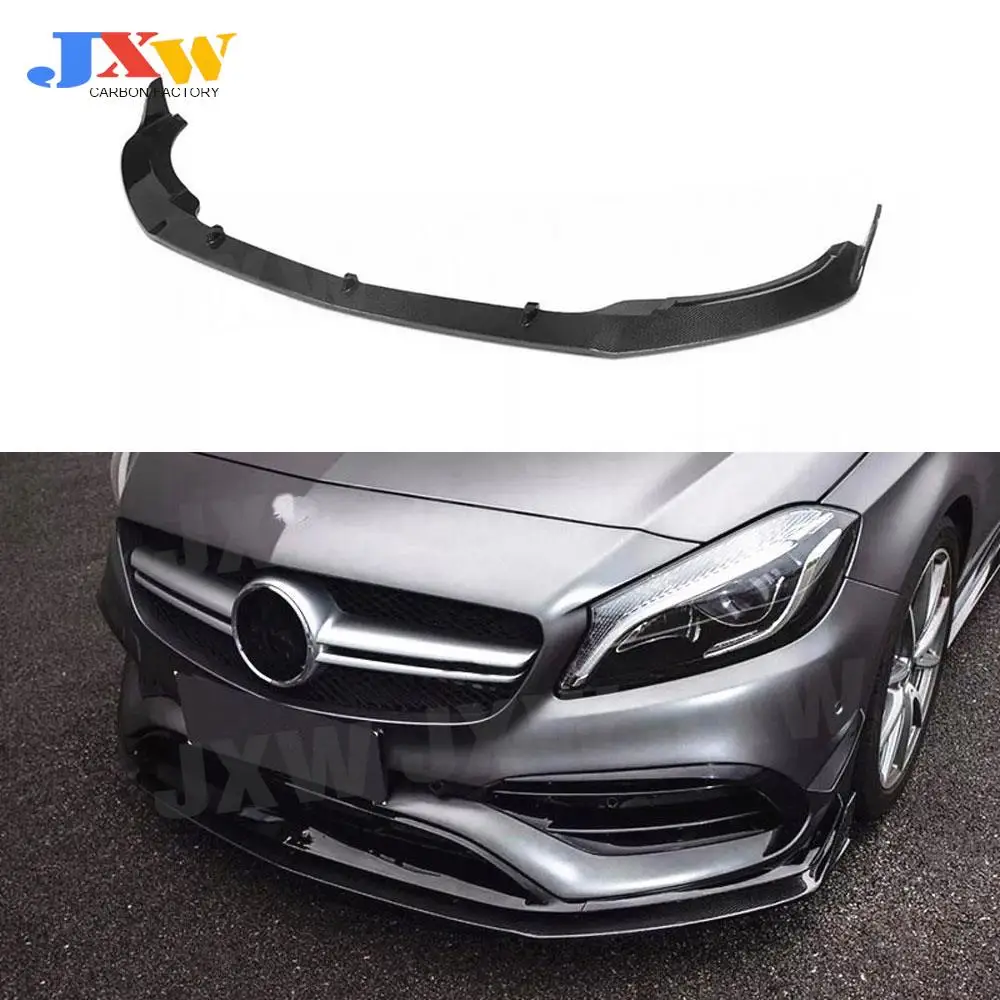 

Carbon Fiber Front Lip Chin Spoiler For Mercedes Benz A Class W176 A200 A250 A45 AMG 2016-2019 FRP Bumper Trim Apron Body Kit