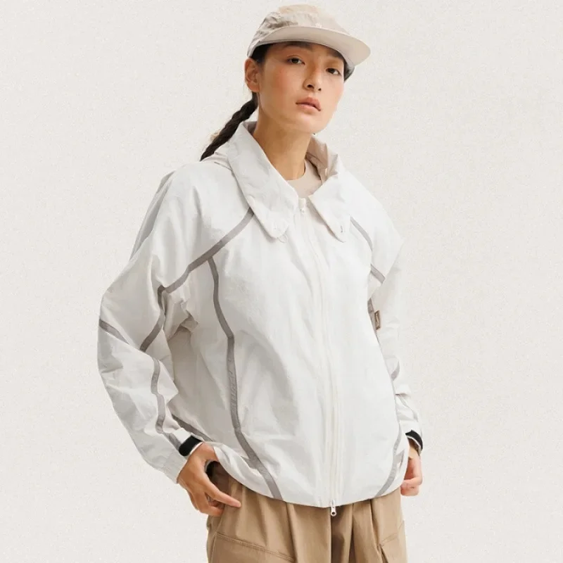 Lightweight Jacket Men Women Outdoor Hiking Windproof Waterproof Loose Casual Sport Hooded Cargo Biker Jacket Streetwear Coat