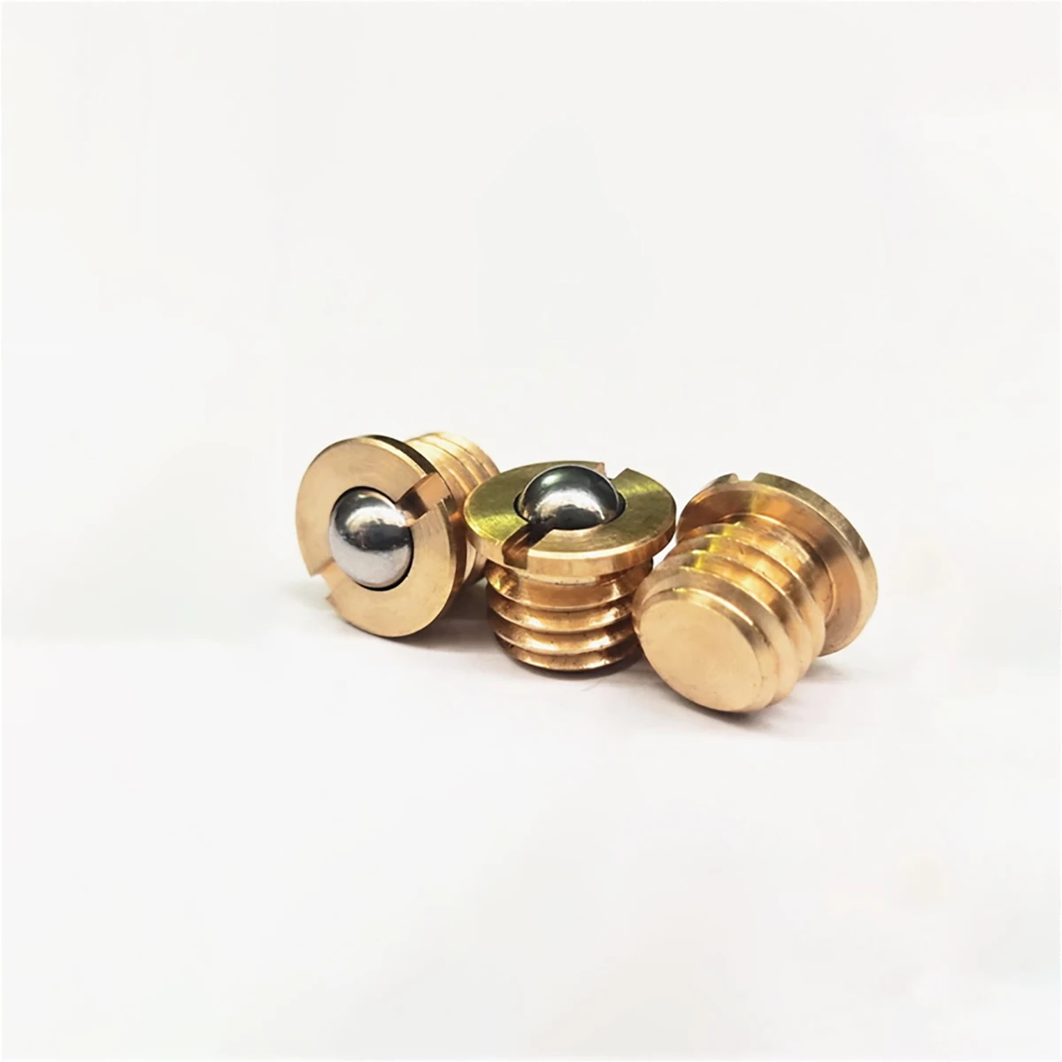 Brass Flange Spring Ball Plunger, Press In Fixed Bead Wave Screw M4-M16