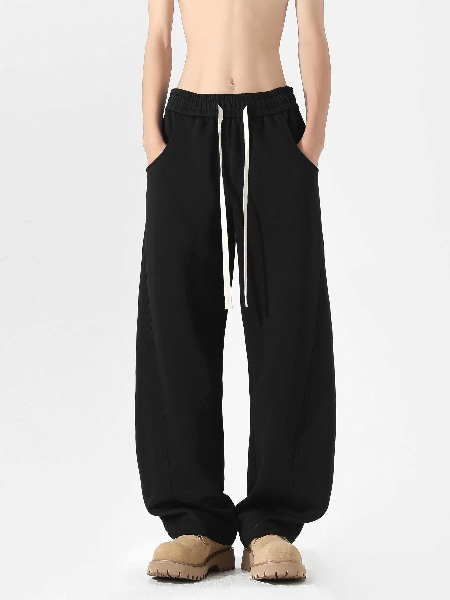 

Мужские повседневные широкие спортивные брюки свободного кроя в американском стиле, осенние, модные, брендовые, спортивные, длинные