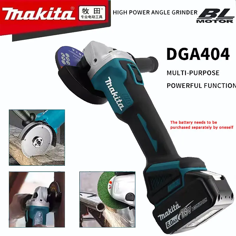 

️Makita DGA404 Tool Brushless Lithium Electric Angle Grinder Rechargeable Cutting Machine High Power Polishing Machine 18V