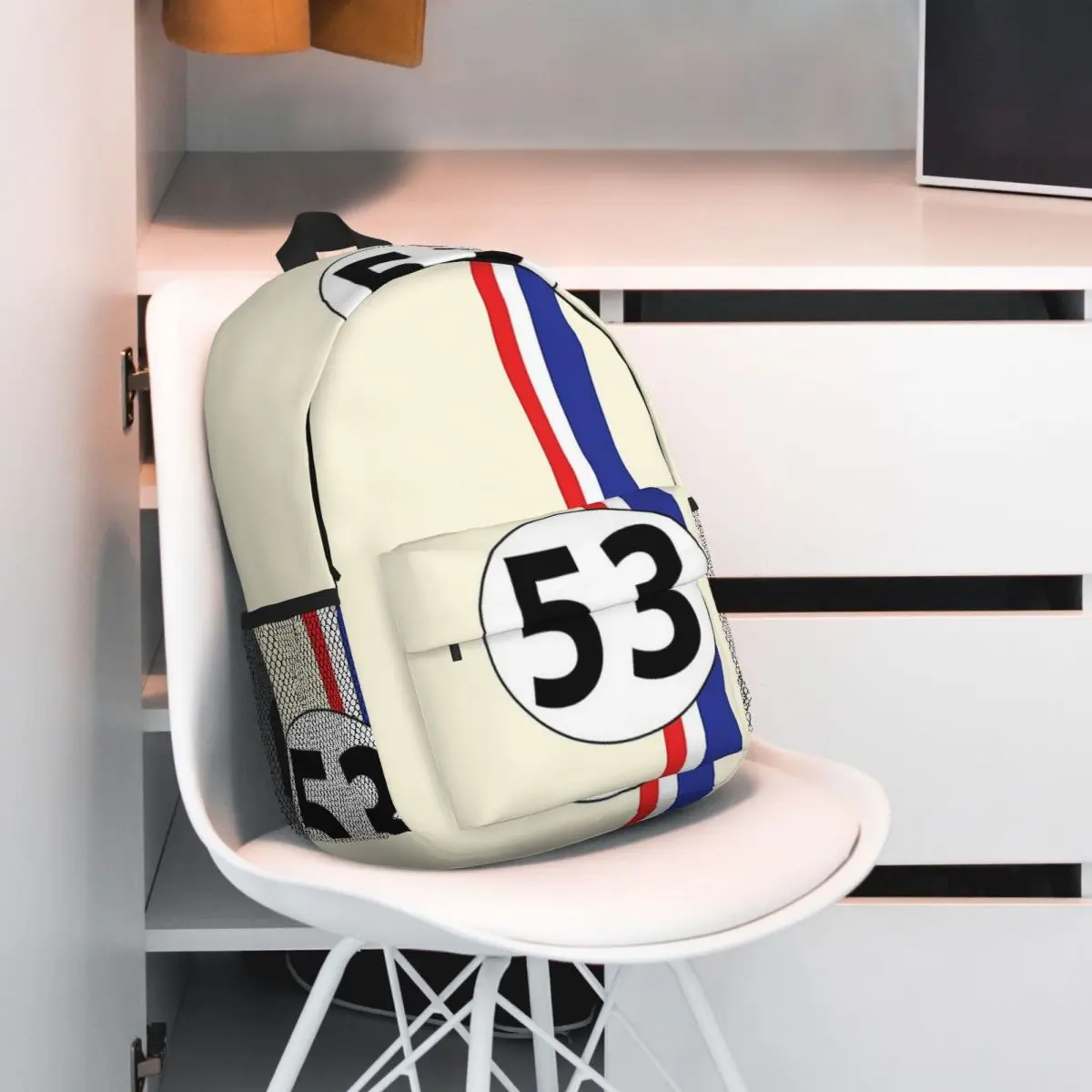 Herbie، Number 53 حقائب ظهر للأولاد والبنات حقيبة كتب كاجوال للطلاب حقائب مدرسية حقيبة كتف للسفر بسعة كبيرة