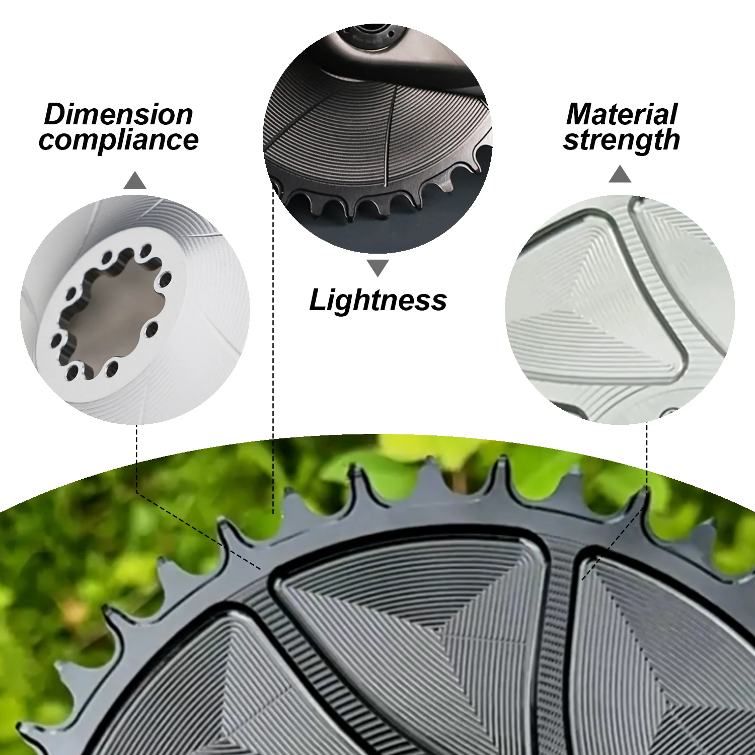 3 مللي متر إزاحة 8 مسامير ايرو سلسلة ل Sram Axs Sx Nx X0 Xx Sl 28 30 32 34 36 38 الأسنان نجمة صغيرة لسلسلة دراجات حلقة الفضة