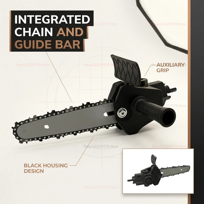 4/6 Inch Electric Drill to Chain Saw Adapter Portable Wood Plastic Metal Cutting Tool for Trimming and Woodworking Projects