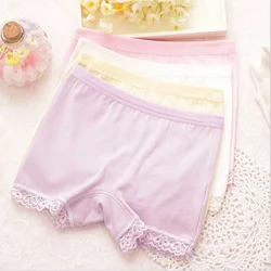 3Pc Girls Cotton Lace Boxer Kids UnderPants Children Underwear Girls Safety Underwear suit 2-10 years