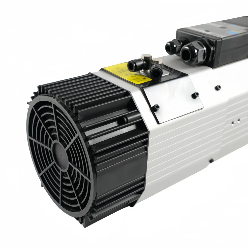 มอเตอร์แกนหมุนงานไม้ CNC รุ่น HQD 12Kw HSK63F 380V 220V ความเร็วสูง ระบายความร้อนด้วยอากาศ พร้อมระบบเปลี่ยนหัวเครื่องมืออัตโนมัติ ATC HSKF63 รุ่น GDL70-24Z/12