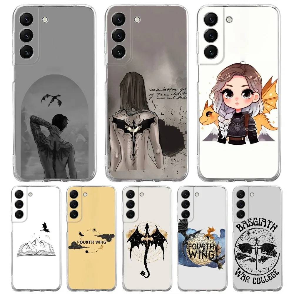 F-Fourth Wing Phone Case Silicone Case For Samsung S30,S23,S21,S22,S20 Ultra,S20 FE lite,S10,S9,S8 PIus Cover Clear