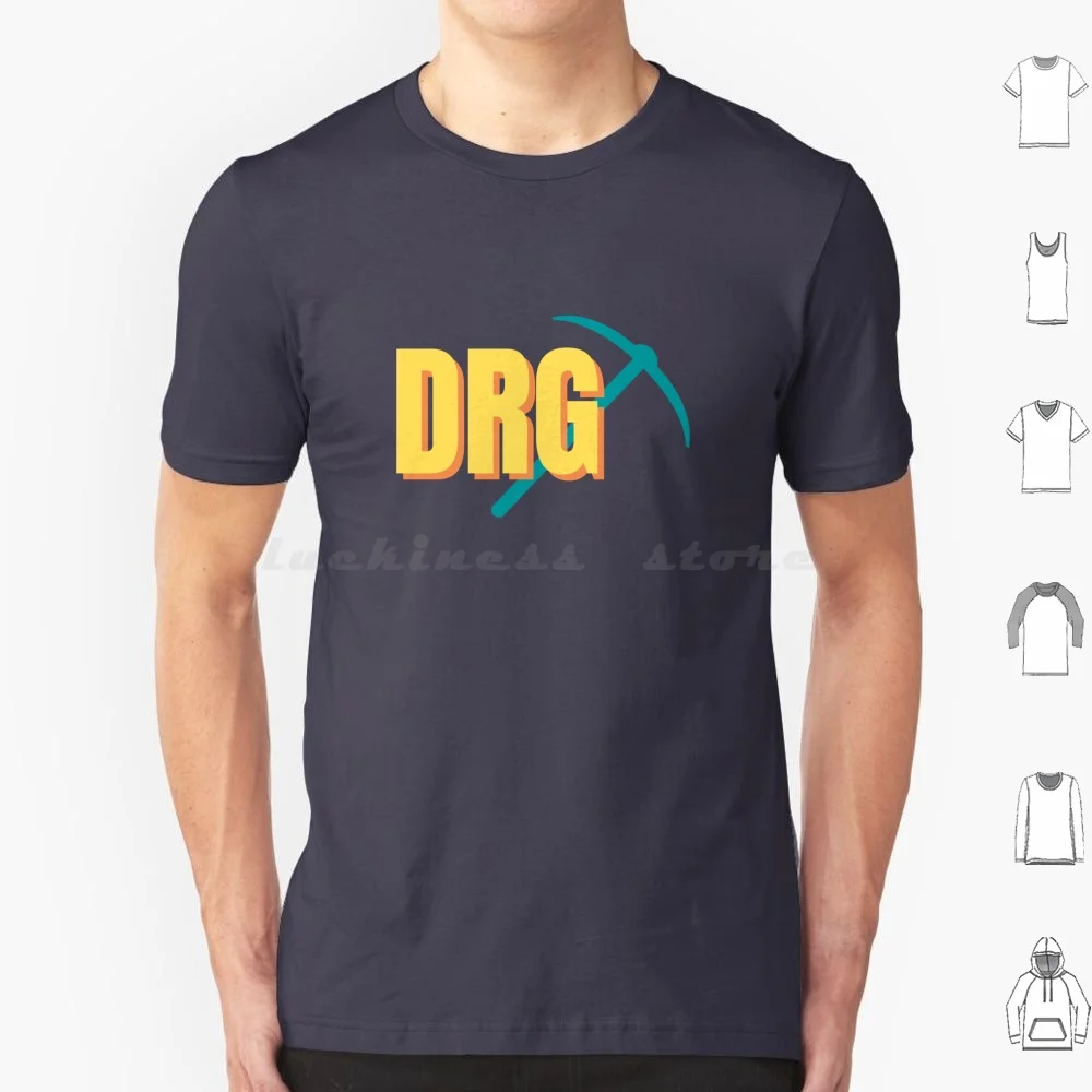 Rock And Stone T Shirt Big Size 100% Cotton And Stone Stone Mine Mining Driller Engineer Scout Deep Deep Galactic Drg Axe Pick