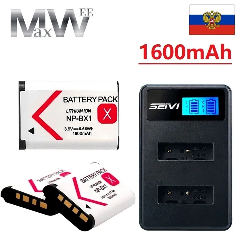 1600mAh NPBX1 NP-BX1 بطارية + LED USB شاحن أجهزة سوني HX300 HX400 HX50 HX60 GWP88 AS15 WX350 DSC RX1 RX100 AS100V M3 البطارية