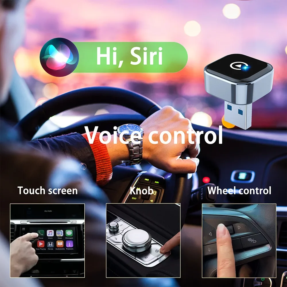 Wired To Wireless CarPlay Adapter, Smart Car Connectivity Box Module, Wireless Android Auto CarPlay TV Box For In-car Multimedia