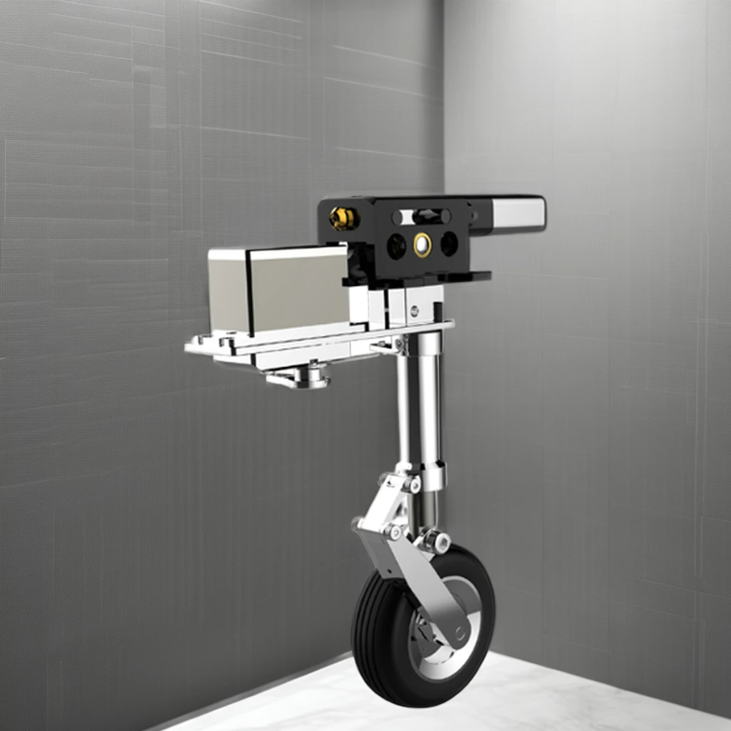 Carrello di atterraggio elettrico per aereo RC unisex 4-6 kg 40-60E con naso antivibrante principale e ruote in alluminio senza servo per robot