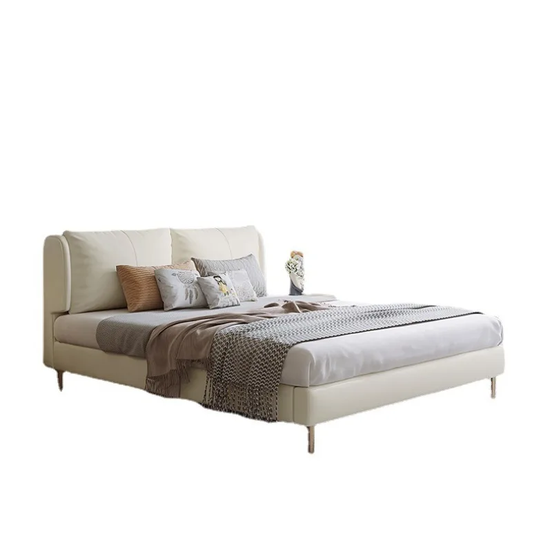 

Nordic minimalist modern double master bedroom wedding bed