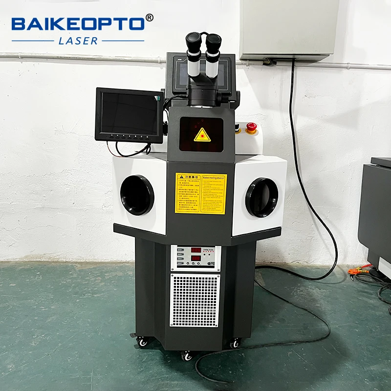 BAIKEOPTO BK‑YJW200B 200J Laser Jewellery Welder Machine for Gold Silver Platinum Jewelry Weld & Repair