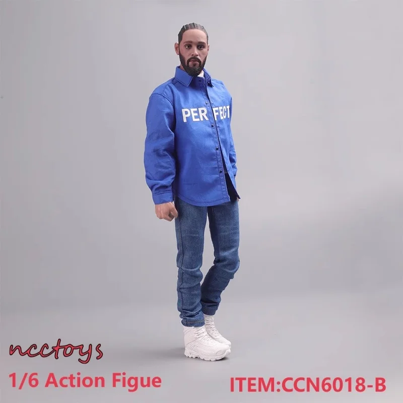 ncctoys ccn6018 1/6 Scale Three Color Optional Fashion Shirt Jacket With Letters Fit 12inch Action Figure Model Toys