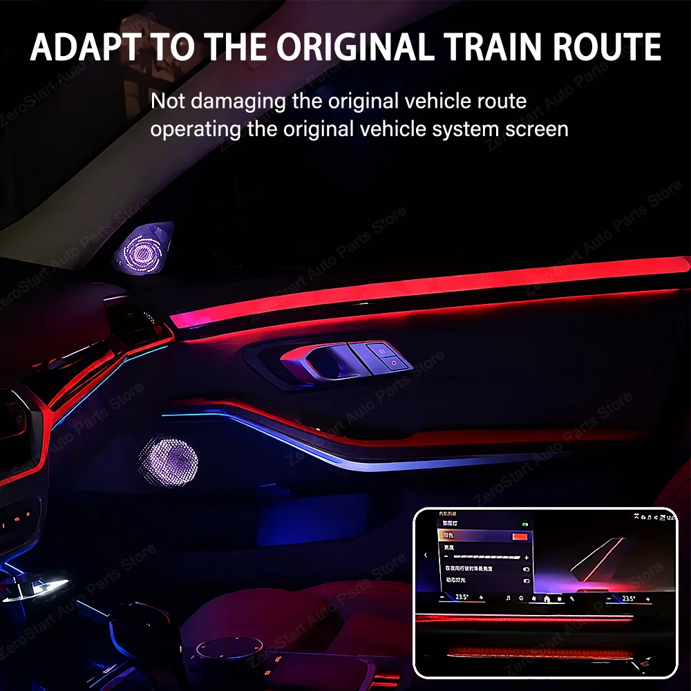 LED Colored Door Crystal Ambient Light For BMW New 3 Series G20 G80 M3 Interior Lighting Upgrade for Enhanced Car Atmosphere