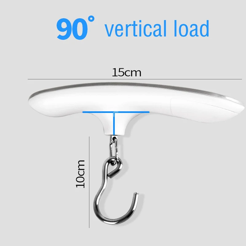 Báscula electrónica Digital de acero para colgar, balanza de 50kg y 10g con pantalla LCD, peso de viaje, equipaje de pesca, enseñanza de laboratorio