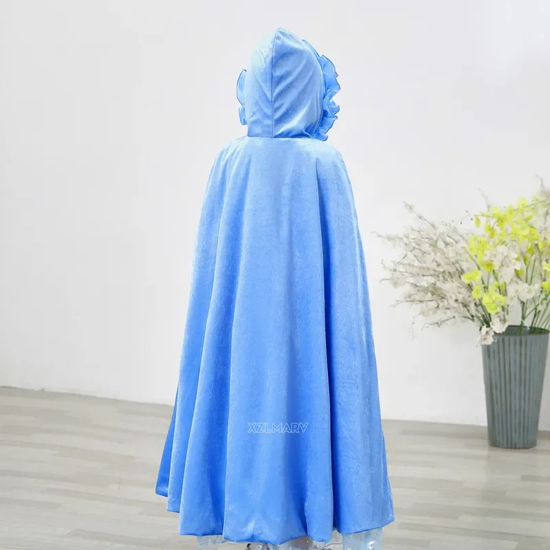 Costume de princesse Everak pour filles, manteau à capuche, cape Elsa Anna Aurora Raiponce, vêtements de fête de paupières, accessoires de fête pour enfants